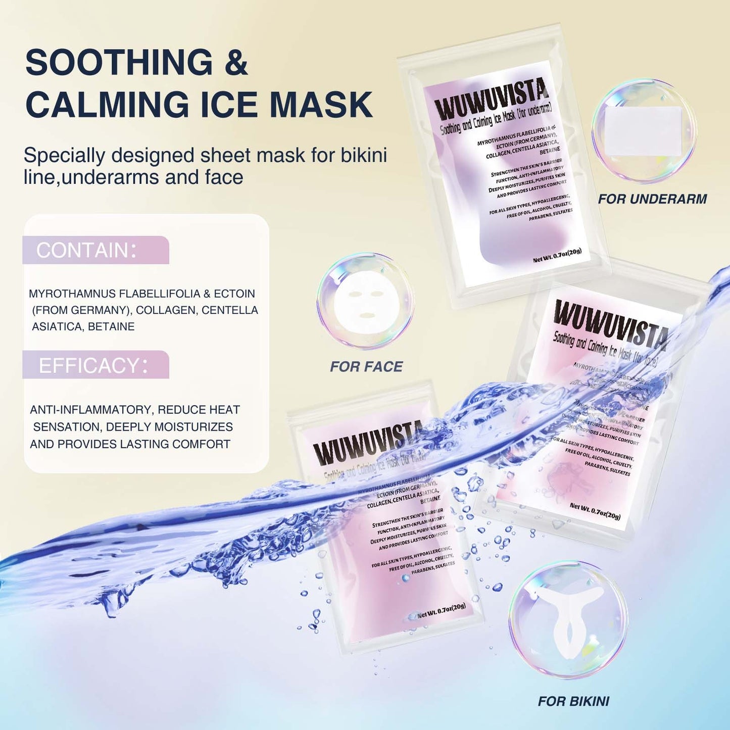 Waxing Kit WUWUVISTA 23 Items Hair Removal Wax Kit With Wax Warmer Waxing Beads For Face, Brazilian, Full Body, Bikini, Sensitiive Skin Skin Suitable For Plugs Of American, European Specification